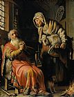 Tobit and Anna with a Kid by Rembrandt